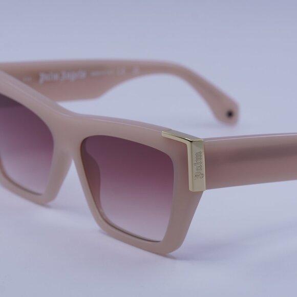 Palm Angels PERI099 HOLLYWOOD 6129 Sunglasses Pink Cat Eye Frame, Red Lenses - Picture 4 of 11